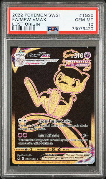 2022 Pokemon Sword and Shield Lost Origin Mew Vmax #TG30 PSA 10