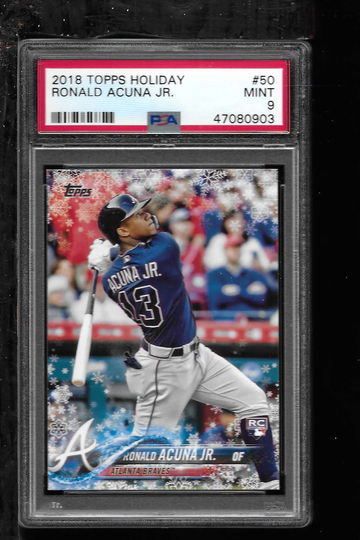 2018 TOPPS HOLIDAY RONALD ACUNA JR PSA 9