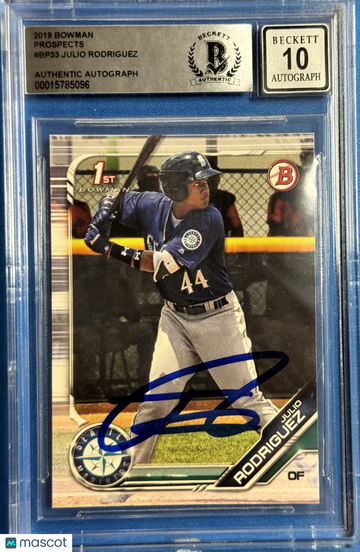 2019 Bowman Prospects Julio Rodriguez #BP33 BGS 10 BAS Auto 10