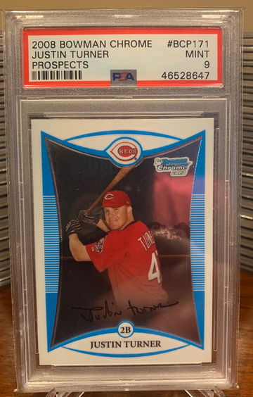 2008 Bowman Chrome PSA 9 Justin Turner Rookie