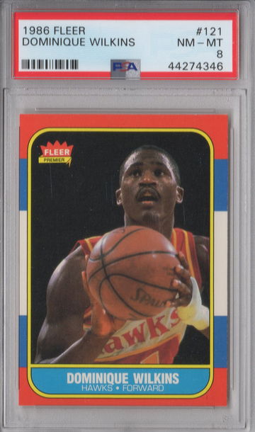 1986 Fleer Dominique Wilkins PSA 8