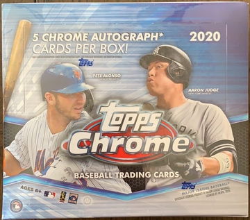 2020 Topps Chrome Baseball Hobby Sealed Jumbo Box