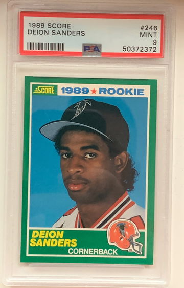 1989 Score Deion Sanders RC #246 PSA 9