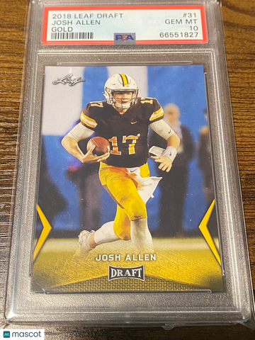 2018 Leaf Draft Josh Allen #31 Gold Rookie PSA 10