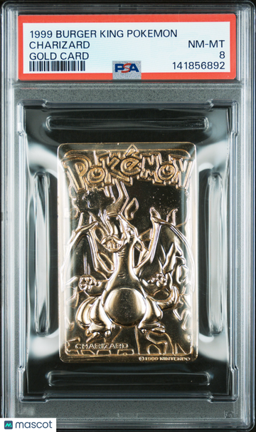 1999 Burger King Pokemon Gold Cards Charizard PSA 8