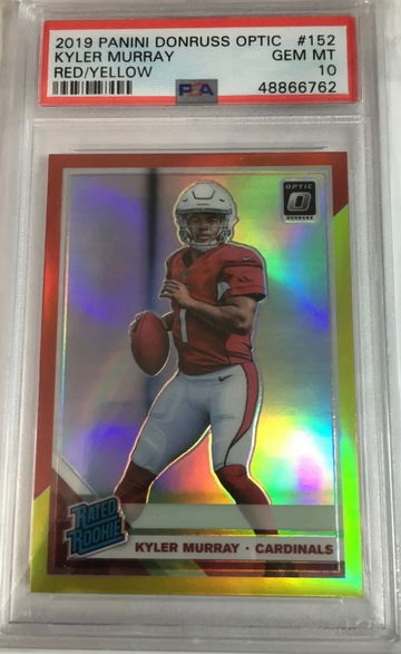 2019 Panini Donruss Optic Kyler Murray Red/Yellow PSA10 GEM