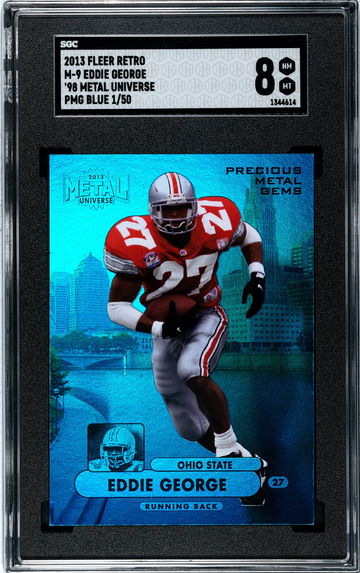 Eddie George 2013 Fleer Retro Precious Metal Gems Teal insert /50