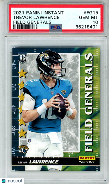 2021 Panini Instant Field Generals Trevor Lawrence #FG15 Rookie PSA 10
