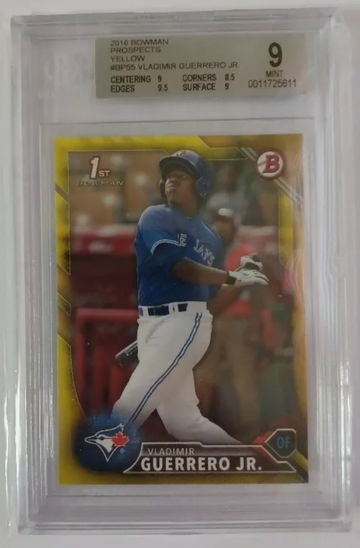 2016 Bowman Prospects Yellow - Vladimir Guerrero Jr. Bowman 1st BGS 9 (SHIPS TRACKED FROM CANADA)