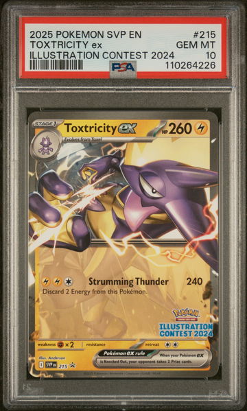2025 Pokemon SVP Illustration Contest 2024 Toxtricity ex #215 Promo PSA 10