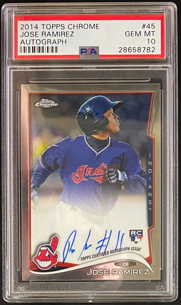 2014 Topps Chrome Autograph #45 Jose Ramirez Rookie RC PSA 10