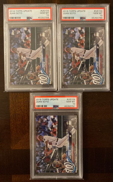 Juan Soto (x3 PSA 10’s)