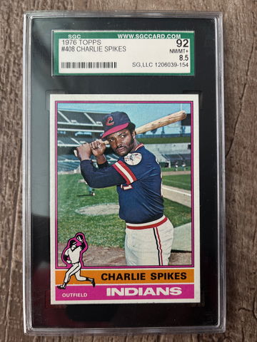1976 Charlie Spikes SGC 92 NM/MT+ #408