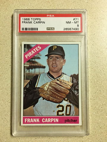 1966 Topps #71 Frank Carpin PSA 8 NM-MT PIRATES 