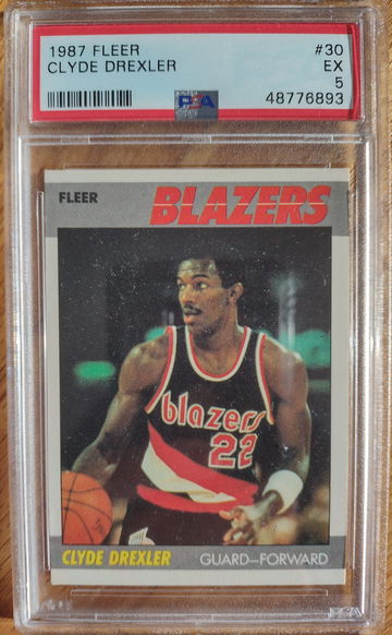 1987-88 Fleer Clyde Drexler PSA 5