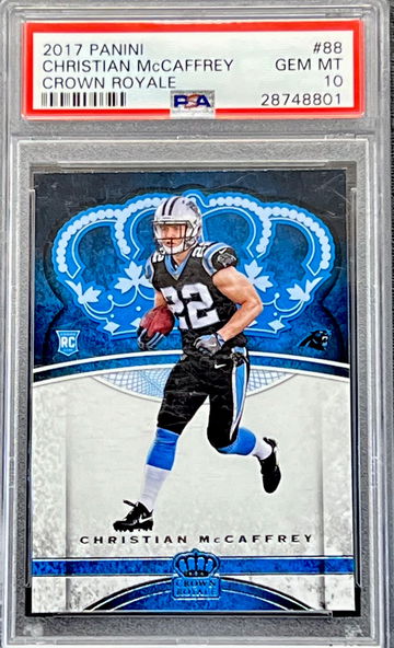 2017 Christian McCaffrey Panini Crown Royale #88 PSA 10 GEM MT