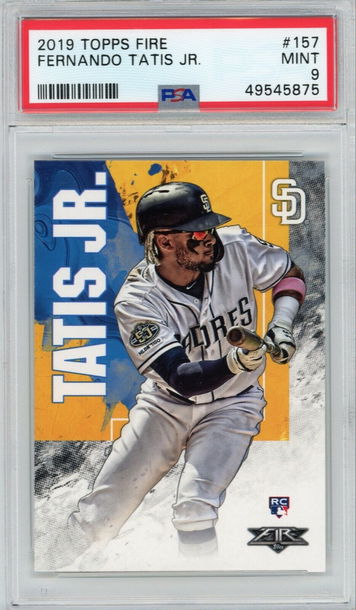 ⚾️🐐FERNANDO TATIS JR. RC #157 - 2019 Topps Fire - BASE PSA 9 MINT 🔥🔥🔥 📪📪📪