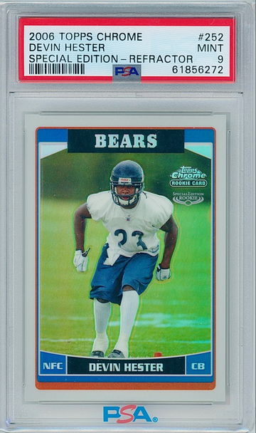 2006 Topps Chrome #252 Devin Hester - Special Edition Refractor (PSA 9) Rookie | Chicago Bears (NFL) Miami Hurricanes