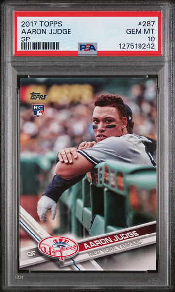 2017 Topps Leaning On Railing Aaron Judge #287C PSA 10
