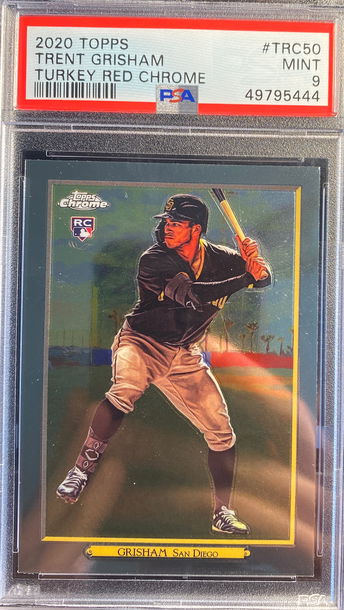 2020 Topps Turkey Red Chrome Trent Grisham San Diego Padres #TRc50 Mint 9 Rookie Card RC