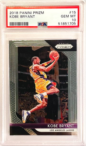 2018 Panini Prizm Kobe Bryant #15 PSA 10 GEM MINT