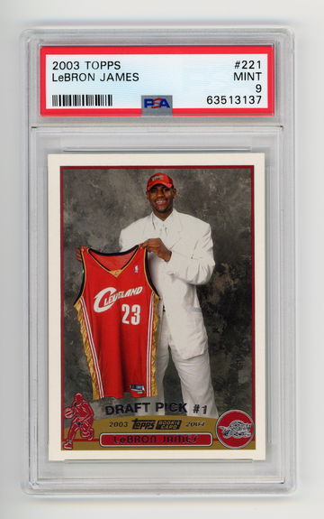 🐐💎 2003-04 Topps LEBRON JAMES Rookie Card RC #221 🏀PSA 9 MINT 📭