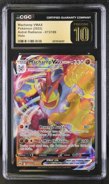 2022 Pokémon Sword & Shield Astral Radiance Machamp #073/189 VMAX Holo CGC 10