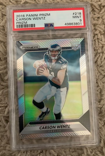 2016 prizm silver Carson wentz psa 9
