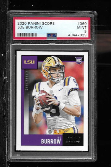 2020 SCORE JOE BURROW #360 PSA 9
