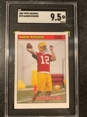 2005 Topps Bazooka Aaron rodgers RC SGC 9.5