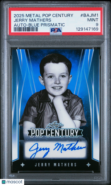 2025 Leaf Metal Pop Century Autographs Jerry Mathers #BAJM1 PSA 9