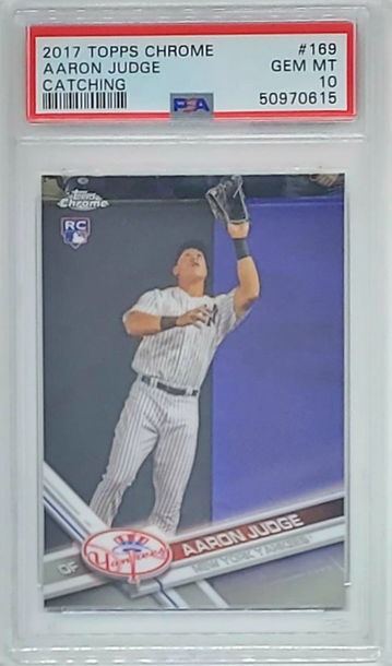 2017 TOPPS CHROME AARON JUDGE SP RC #169 PSA 10 GEM MINT