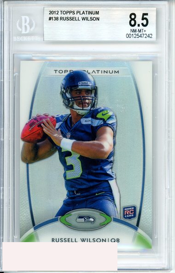 2012 TOPPS PLATINUM RUSSELL WILSON #138 SEAHAWKS ROOKIE RC BGS 8.5