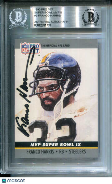 1990 Pro Set Super Bowl MVP's Franco Harris #9 BGS Authentic