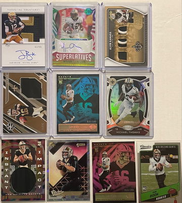New Orleans Saints Autos, Game-worn patches, SP,  rookies 10 card lot 