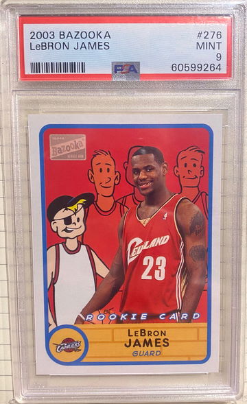 Lebron James BAZOOKA PSA 9