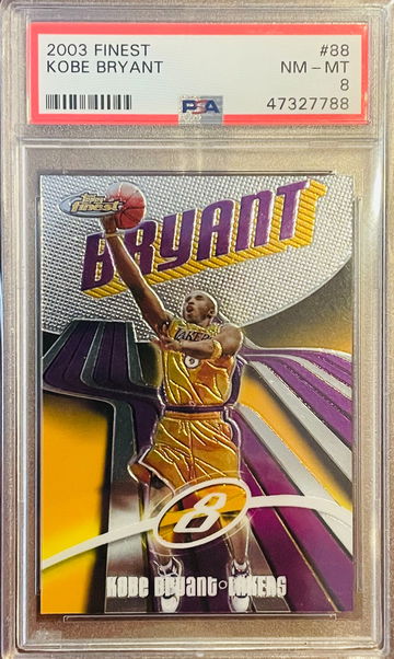 Kobe Bryant 2003 Topps Finest #88 PSA 8