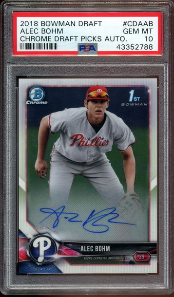 Alec Bohm 2018 Bowman Chrome Auto