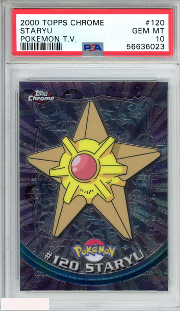 2000 TOPPS CHROME POKEMON TV STARYU #120 PSA 10 GEM MT