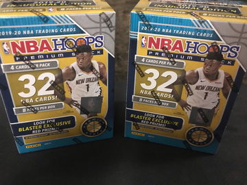 Lot of 2 2019-20 NBA Hoops Premium Stock Blaster Boxes