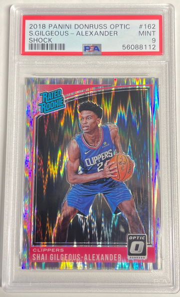 2018 NBA Donruss Optic #162 Shai Gilgeous Alexander Shock RC PSA MINT 9