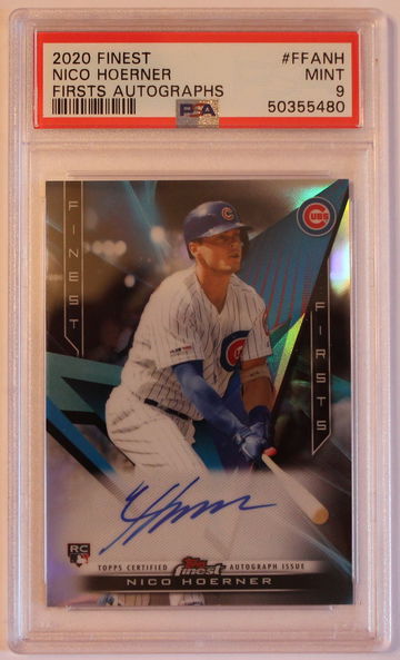 Nico Hoerner RC Rookie Card 2020 Topps Finest First Autographs FFANH Signature Signed PSA 9