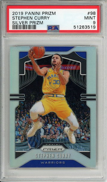 Stephen Curry 2019-20 Panini Prizm #98 Silver Prizm PSA 9 Mint! 3519