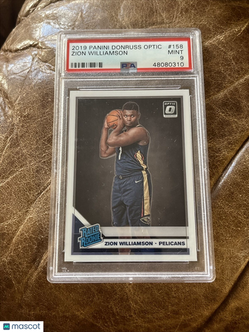 2019-20 Panini Donruss Optic Zion Williamson RC #158 PSA 9 New Orleans Pelicans