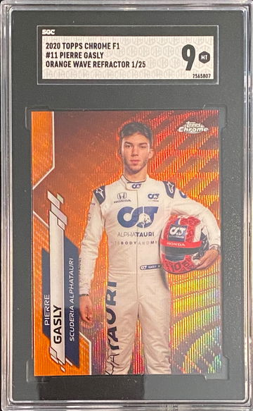 2020 Topps Chrome Pierre Gasly Orange Wave /25 Formula 1 F1 SGC 9