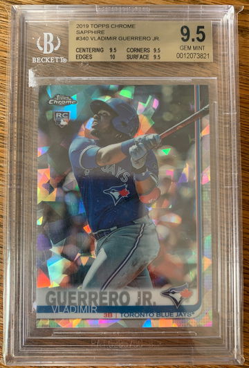 2019 Topps Chrome Sapphire Vladimir Guerrero Jr Rookie #340 True Gem+ BGS 9.5