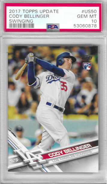 2017 Topps Update Cody Bellinger Swinging #US50 PSA 10