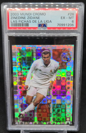 2003 Mundi Cromo Las Fichas De La Liga Zinedine Zidane Crack #26 PSA 6