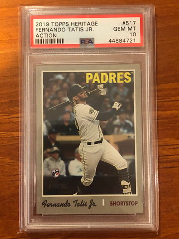 2019 Topps Heritage Fernando Tatis Jr Action #517 PSA 10 GEM MINT