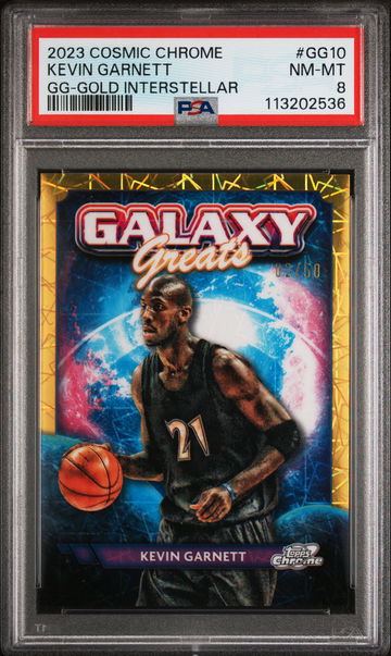 2023 Topps Chrome Gold Interstellar Kevin Garnett #GG10 /50 PSA 8
